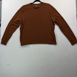 Old Navy Men’s Sweater Brown Waffle Knit Long Sleeve Size XL